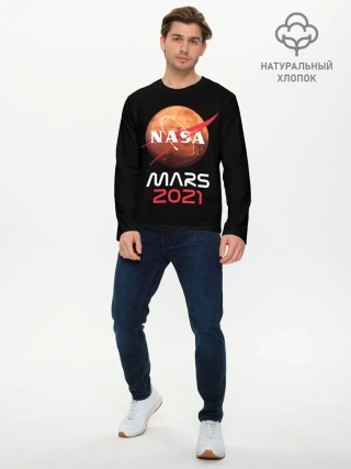 Мужской лонгслив базовый / NASA Perseverance