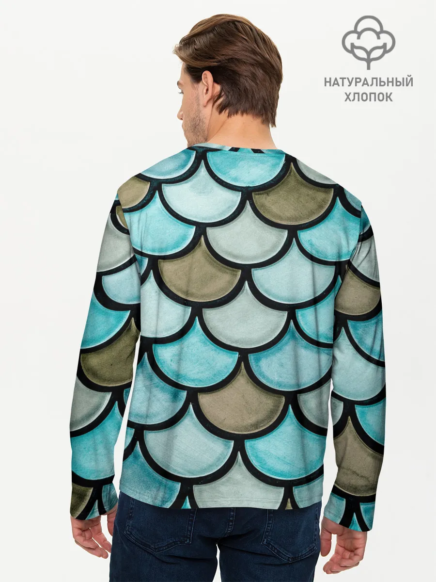 Мужской лонгслив базовый / Кожа дракона