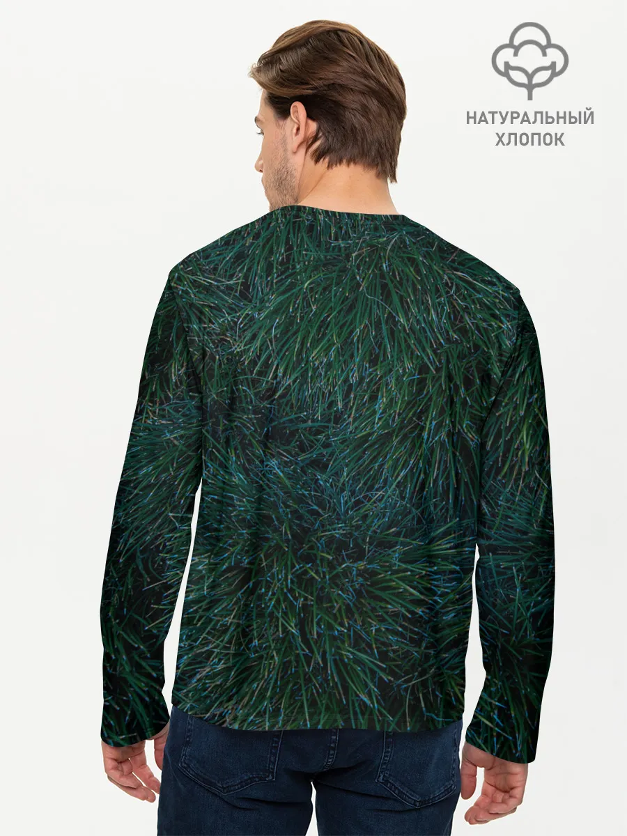 Мужской лонгслив базовый / Хвойная нежность