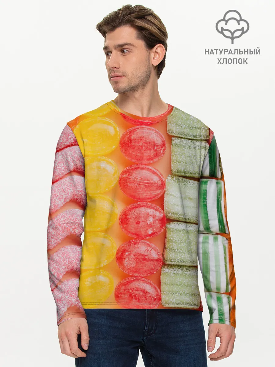 Мужской лонгслив базовый / Мармеладки леденцы