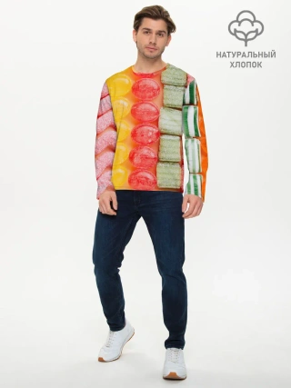 Мужской лонгслив базовый / Мармеладки леденцы