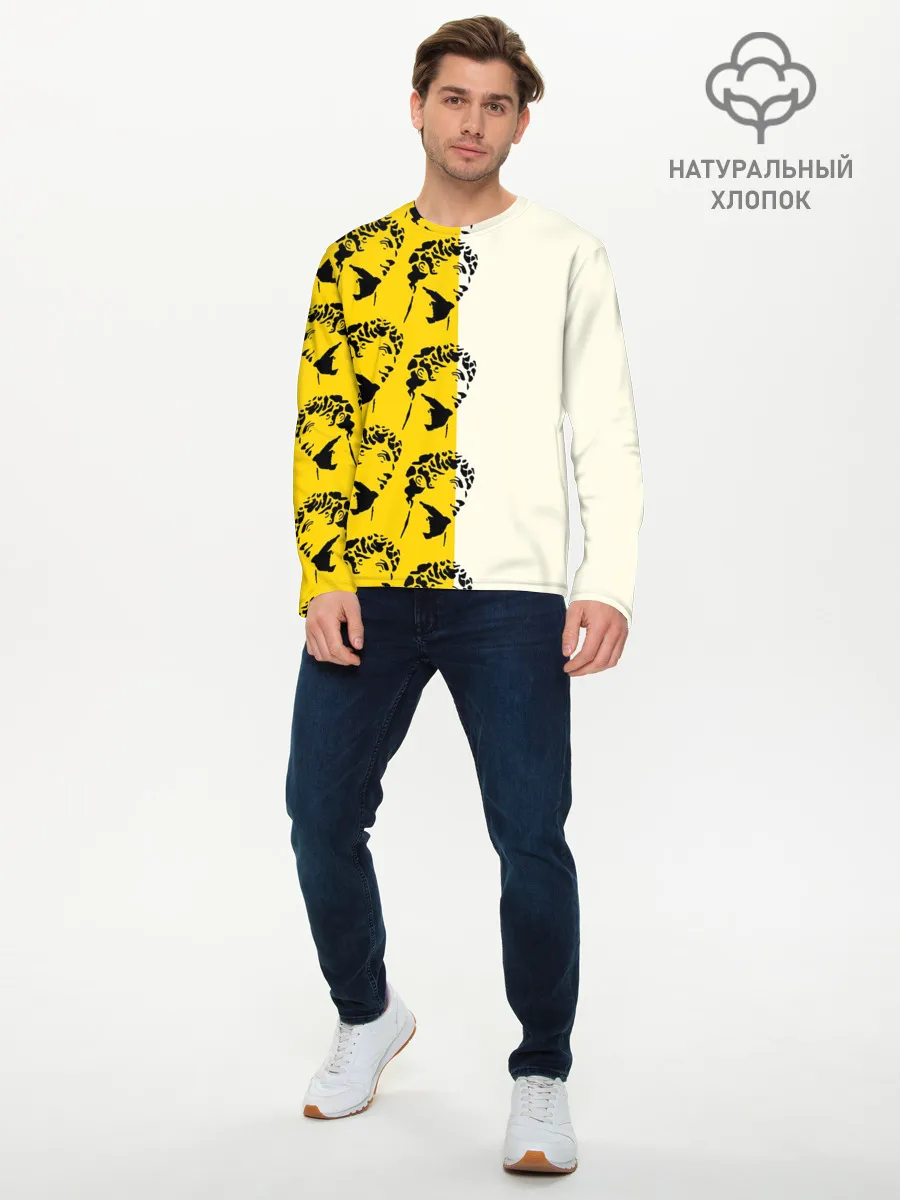 Мужской лонгслив базовый / Скульптура монограмма