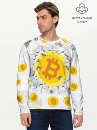 Мужской лонгслив базовый / БИТКОИН | BITCOIN