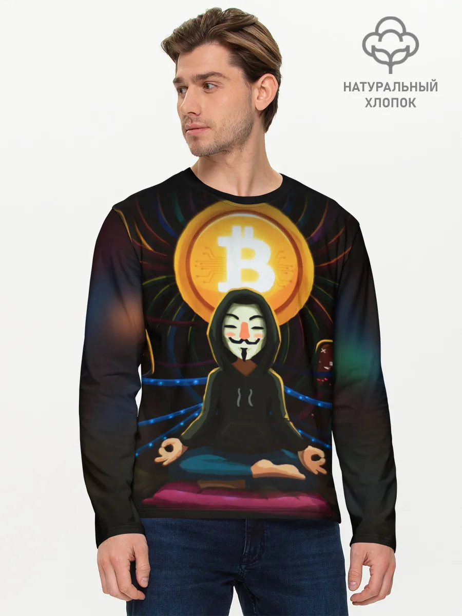 Мужской лонгслив базовый / БИТКОИН | BITCOIN