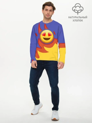 Мужской лонгслив базовый / Ты горишь как огонь v1