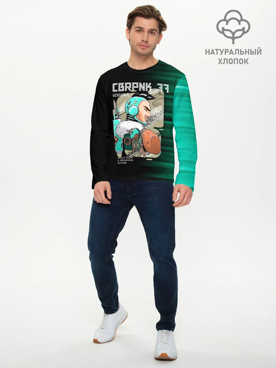 Мужской лонгслив базовый / CBRPNK 77 VERSION III