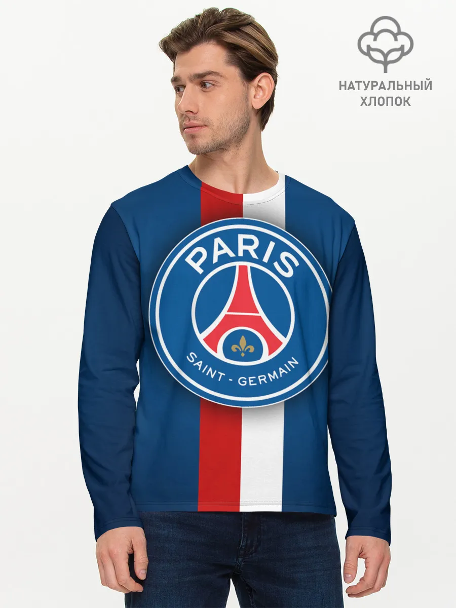 Мужской лонгслив базовый / ФК Пари Сен-Жермен