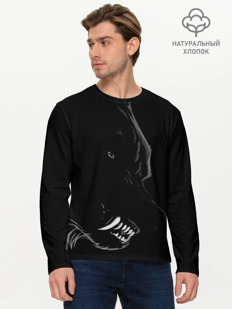Мужской лонгслив базовый / Wolf