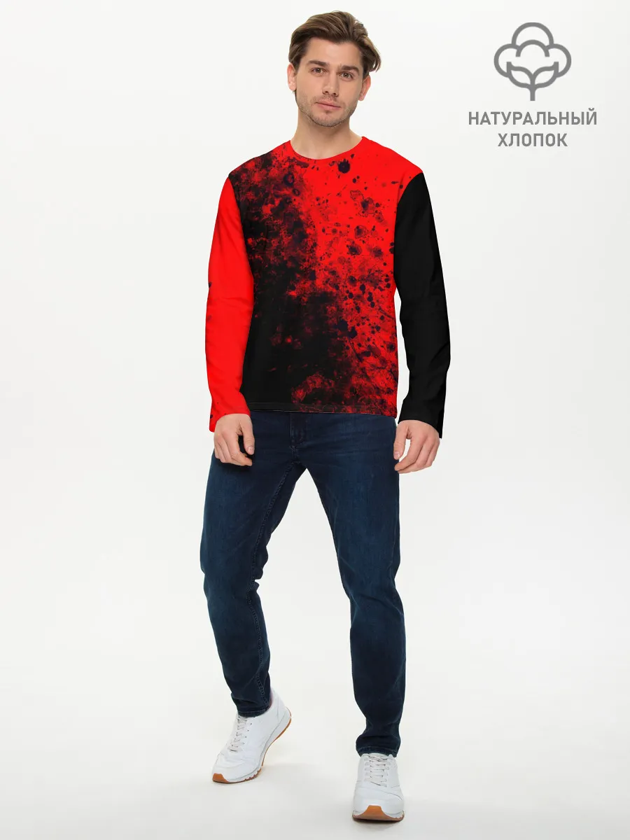 Мужской лонгслив базовый / Пятна Крови