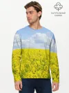 Мужской лонгслив базовый / Желтый цвет весны