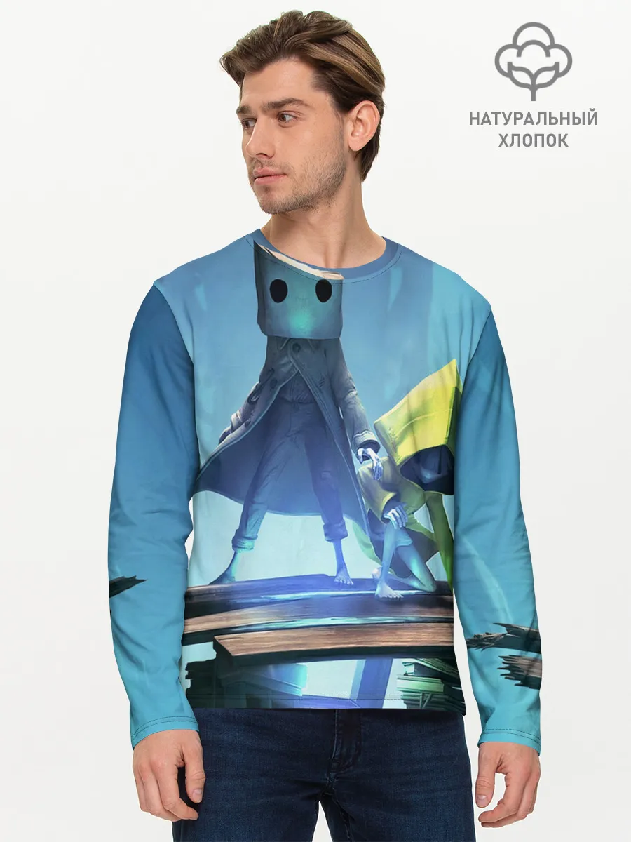 Мужской лонгслив базовый / Little Nightmares || арт шестой и моно