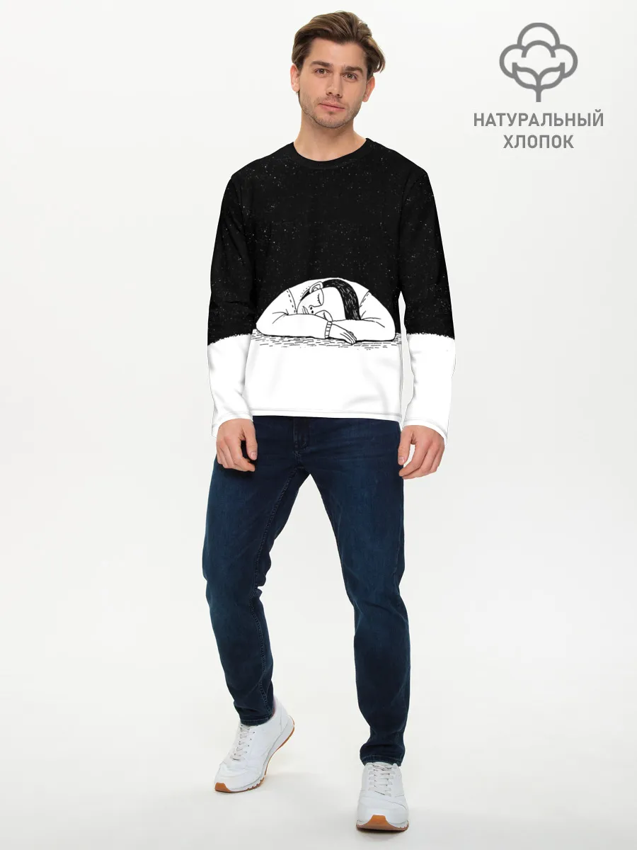 Мужской лонгслив базовый / Космический сон