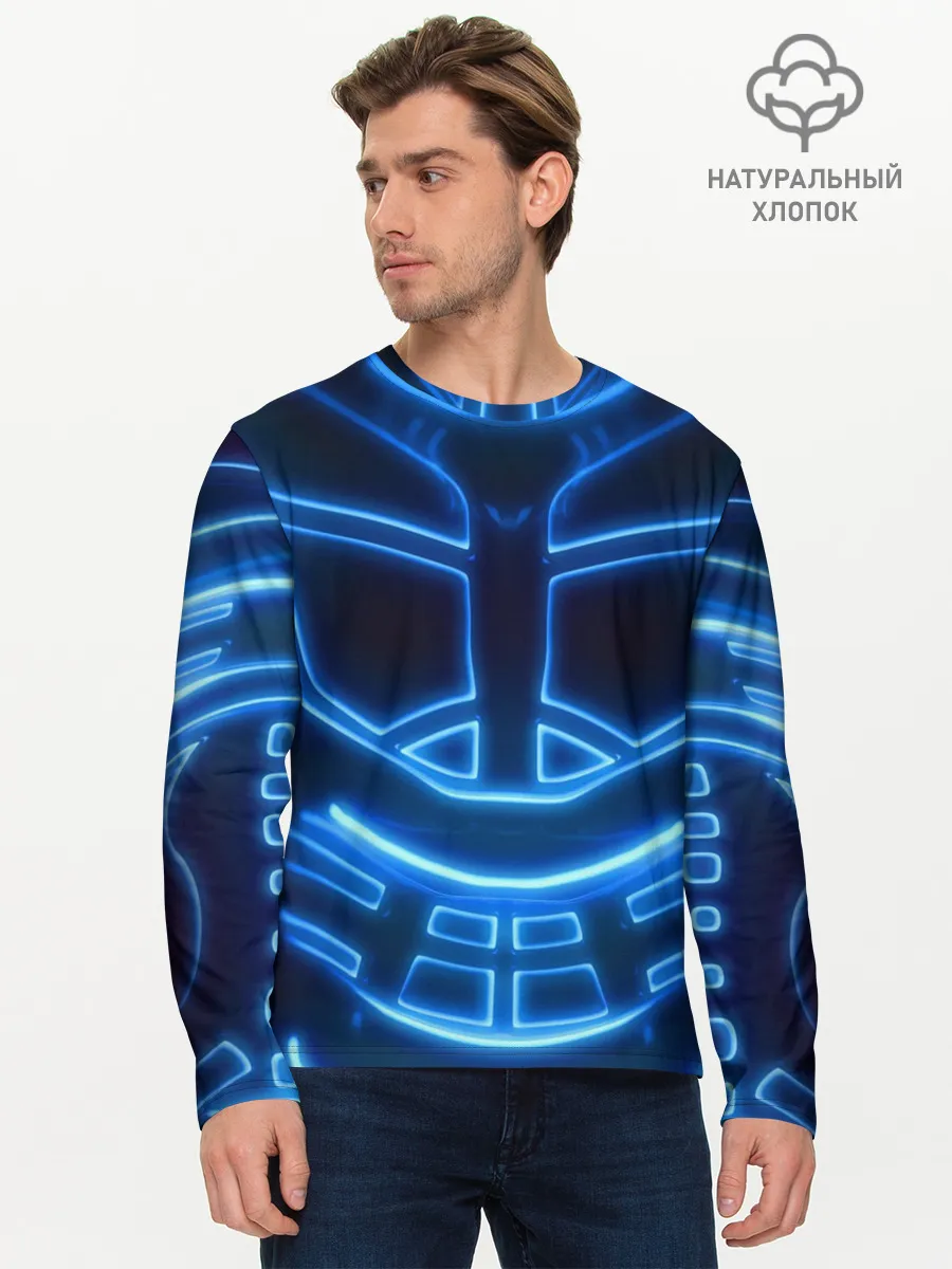 Мужской лонгслив базовый / Неоновая броня | Neon Armor