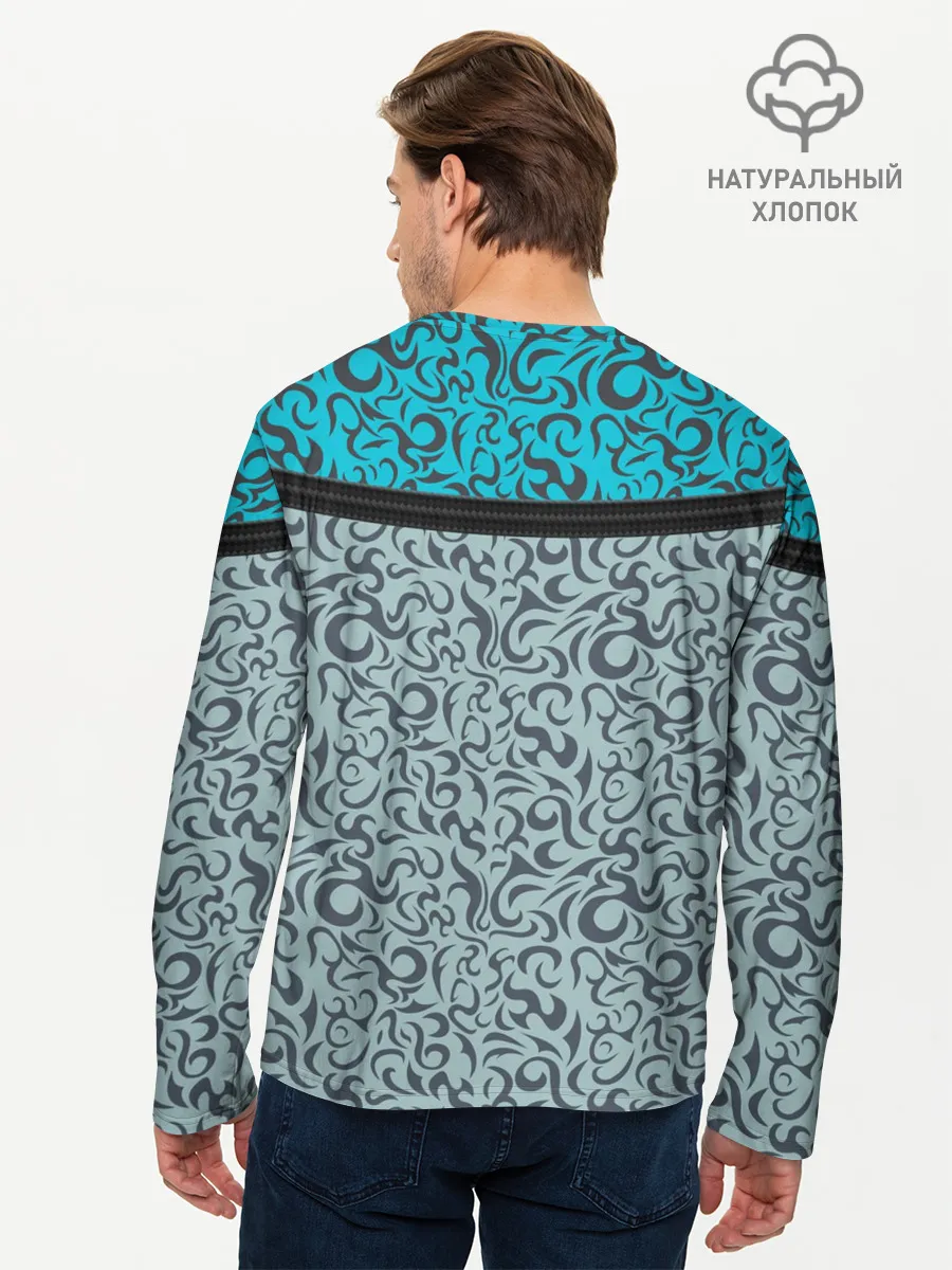 Мужской лонгслив базовый / Снежный вихрь