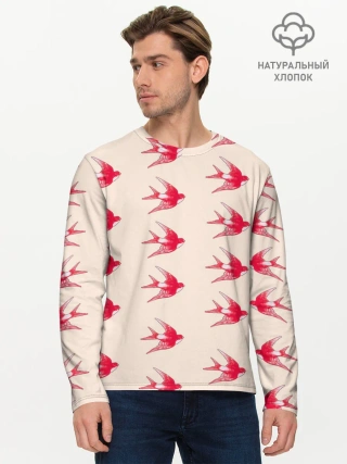 Мужской лонгслив базовый / Синицы