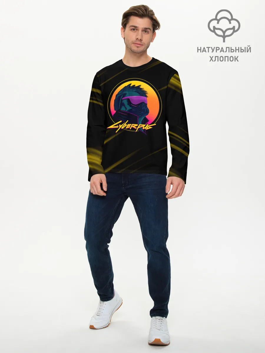 Мужской лонгслив базовый / CyberPUG