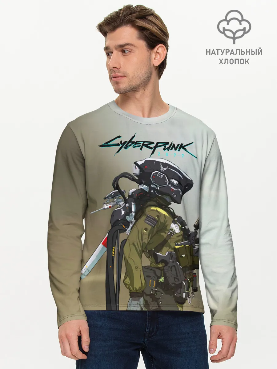 Мужской лонгслив базовый / Cyberpunk 2077|Киберпанк 2077