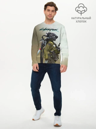 Мужской лонгслив базовый / Cyberpunk 2077|Киберпанк 2077