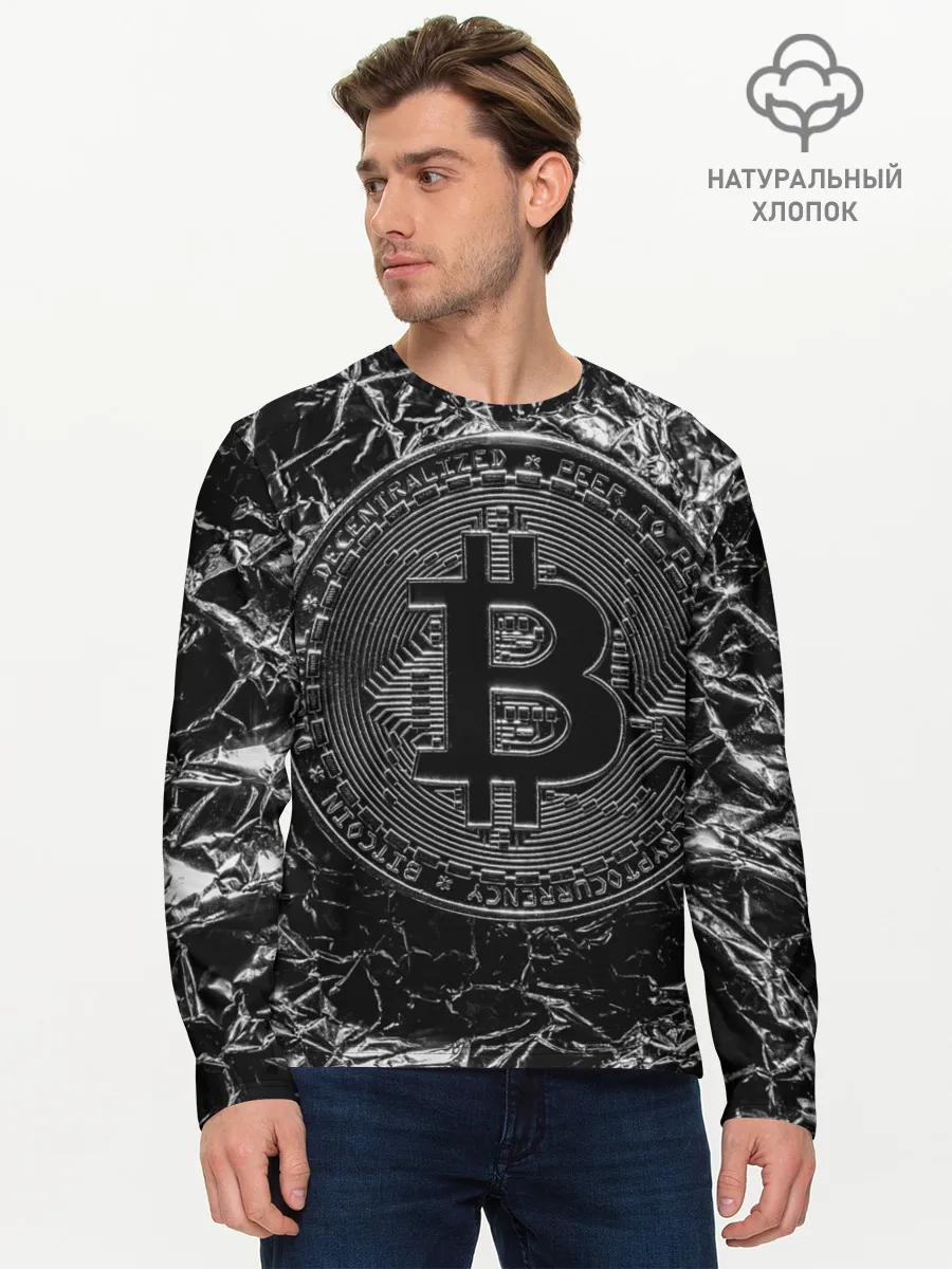 Мужской лонгслив базовый / БИТКОИН | BITCOIN
