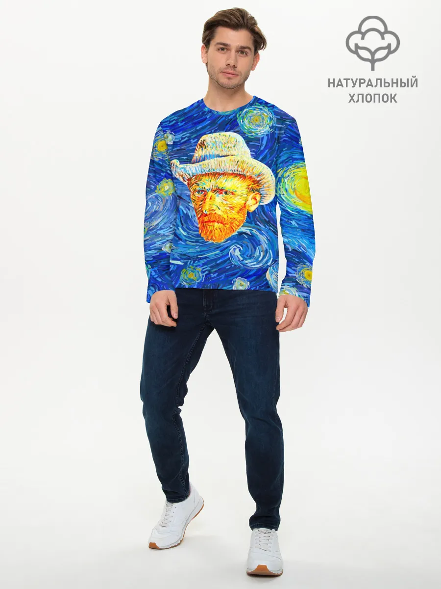 Мужской лонгслив базовый / Ван Гог