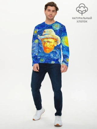Мужской лонгслив базовый / Ван Гог