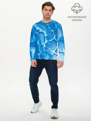 Мужской лонгслив базовый / Ледяной