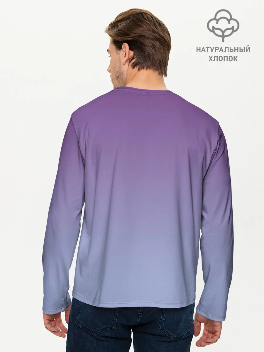 Мужской лонгслив базовый / кот звездное небо спит