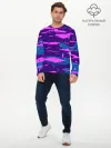 Мужской лонгслив базовый / CYBERSTYLE NEON CAMOUFLAGE