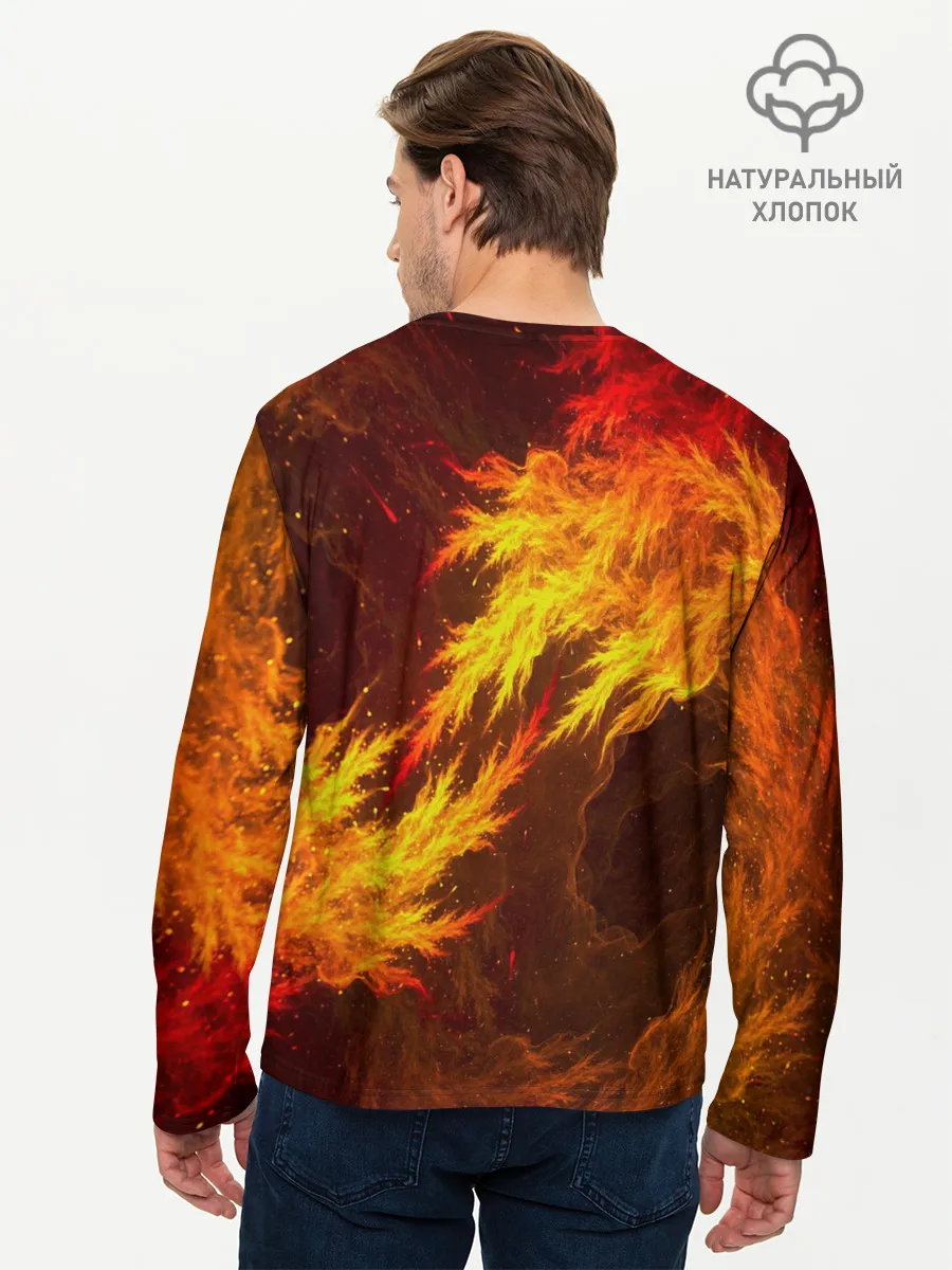 Мужской лонгслив базовый / Битва огней