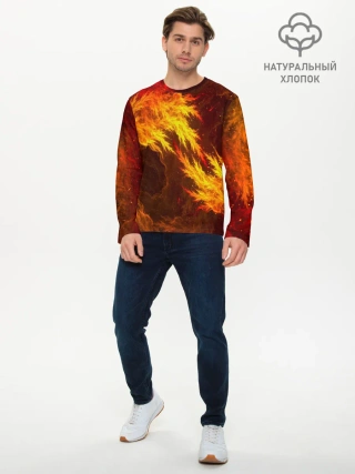 Мужской лонгслив базовый / Битва огней
