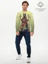 Мужской лонгслив базовый / лесной волшебник акварель