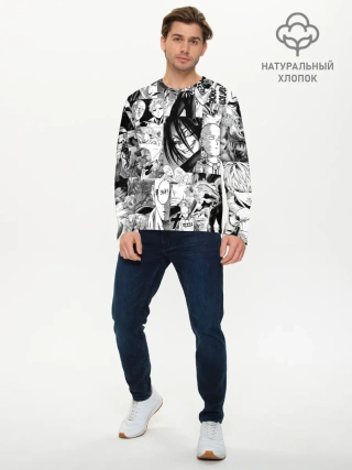 Мужской лонгслив базовый / One-Punch Man