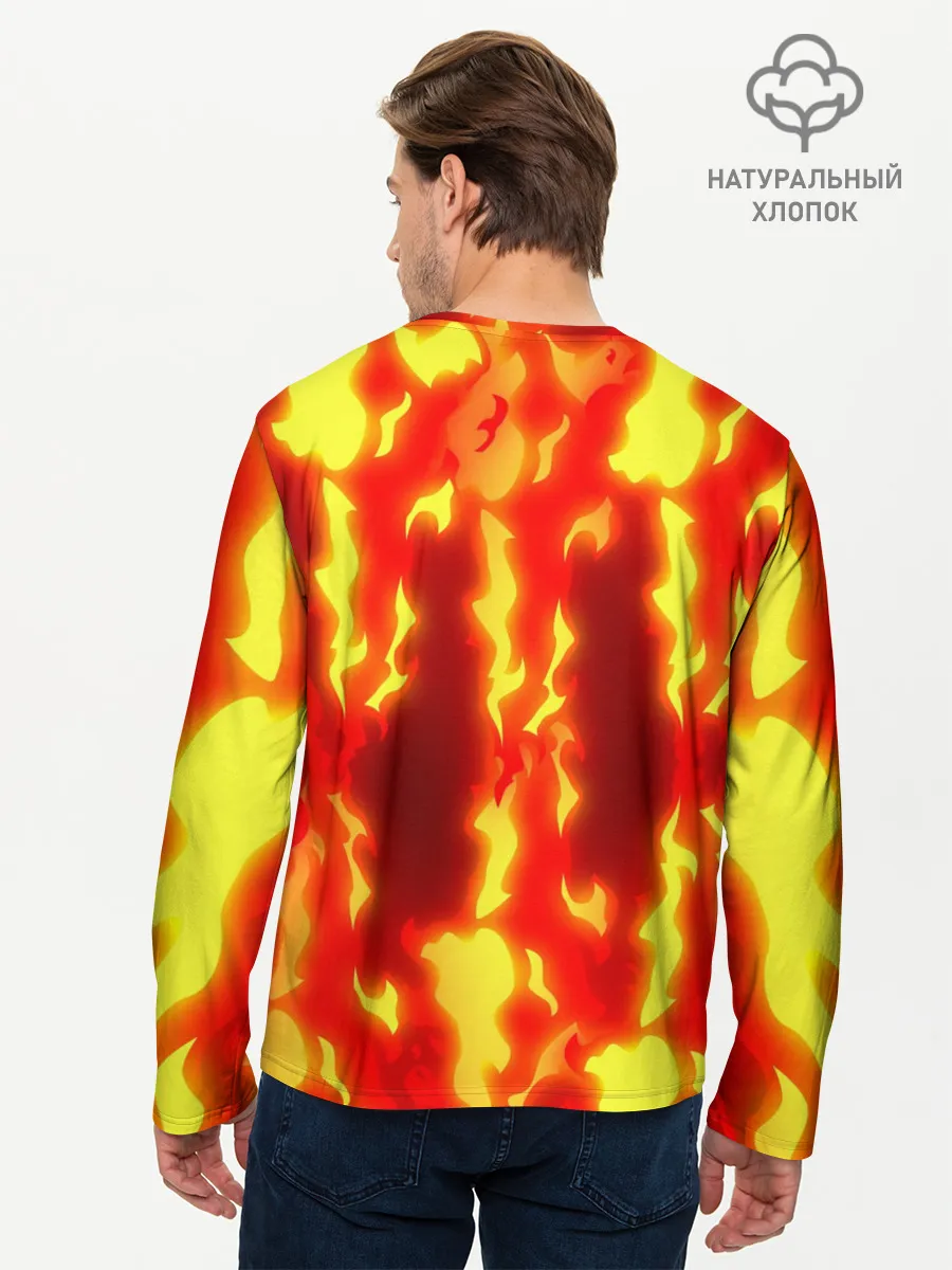 Мужской лонгслив базовый / Ты горишь как огонь