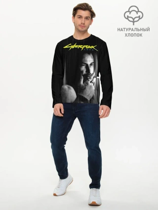 Мужской лонгслив базовый / Cyberpunk 2077 | Джонни