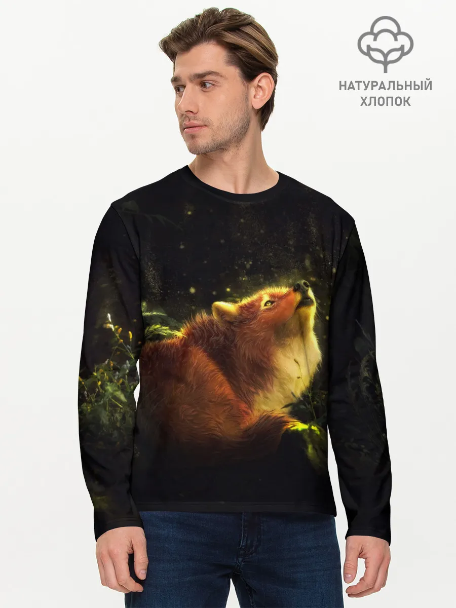 Мужской лонгслив базовый / Лисица