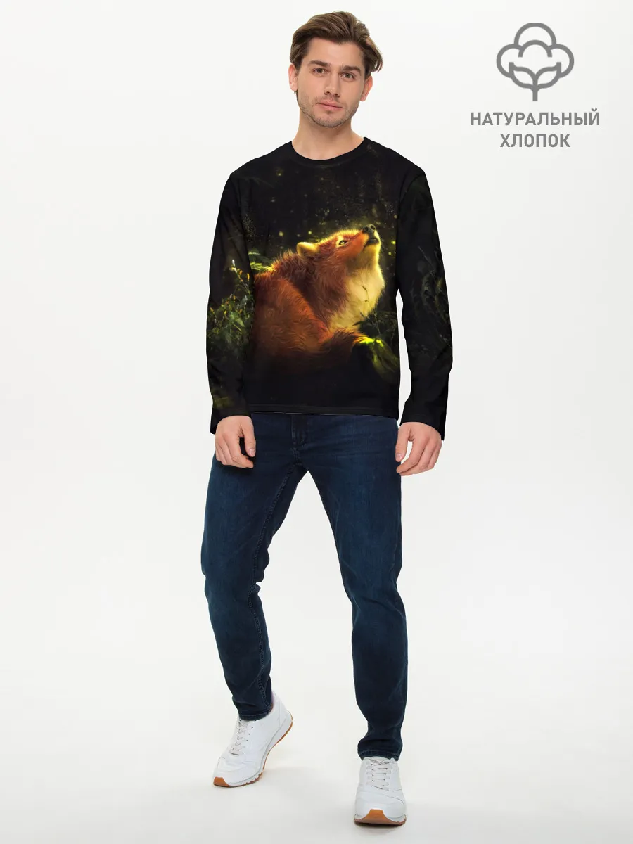 Мужской лонгслив базовый / Лисица
