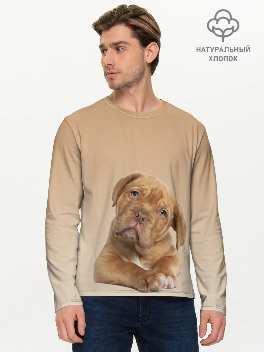 Мужской лонгслив базовый / питбуль