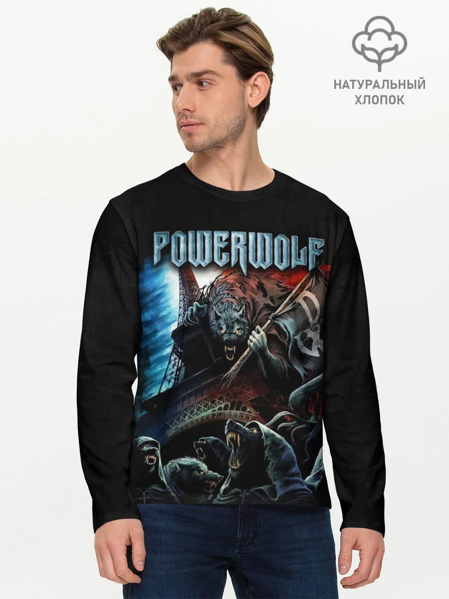 Мужской лонгслив базовый / Powerwolf
