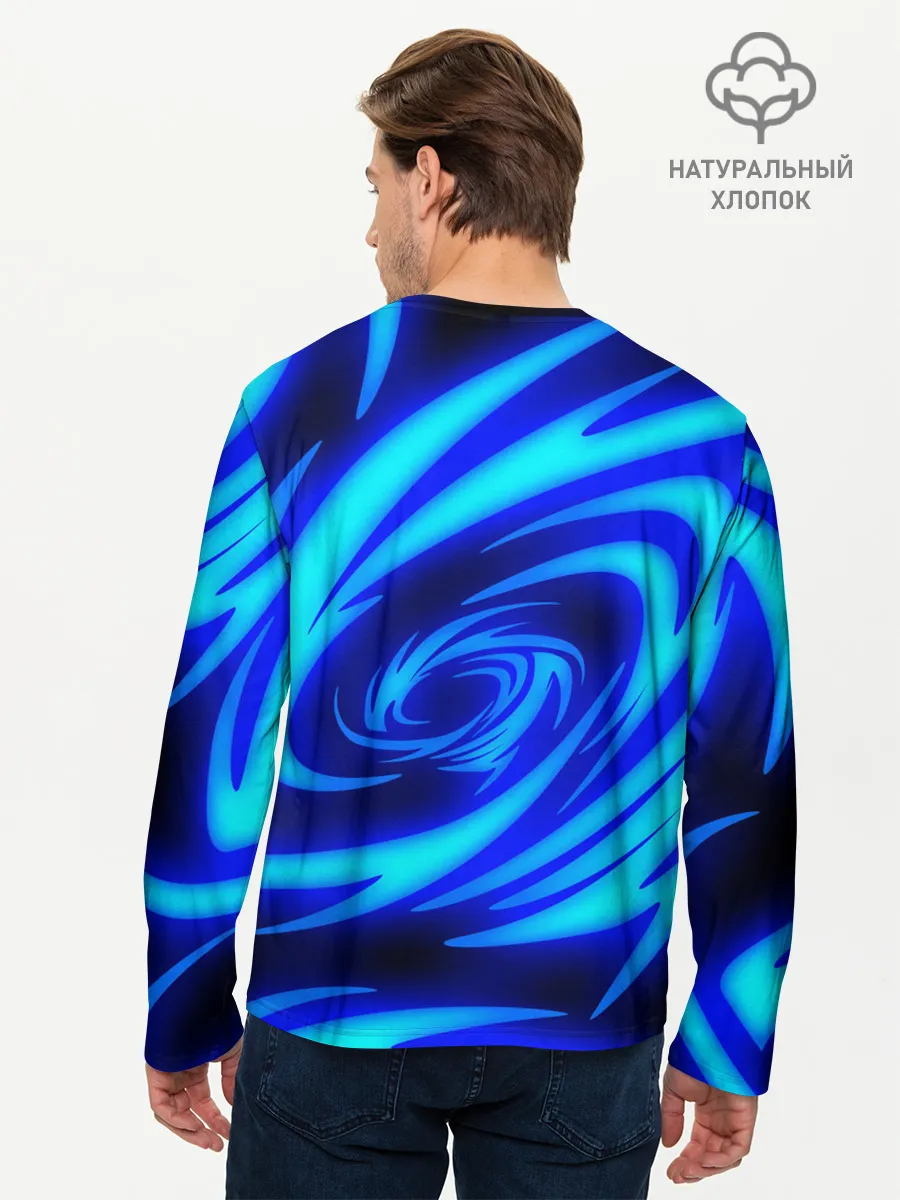 Мужской лонгслив базовый / ОГНЕННЫЕ ВОЛНЫ | FIRE STRIPES