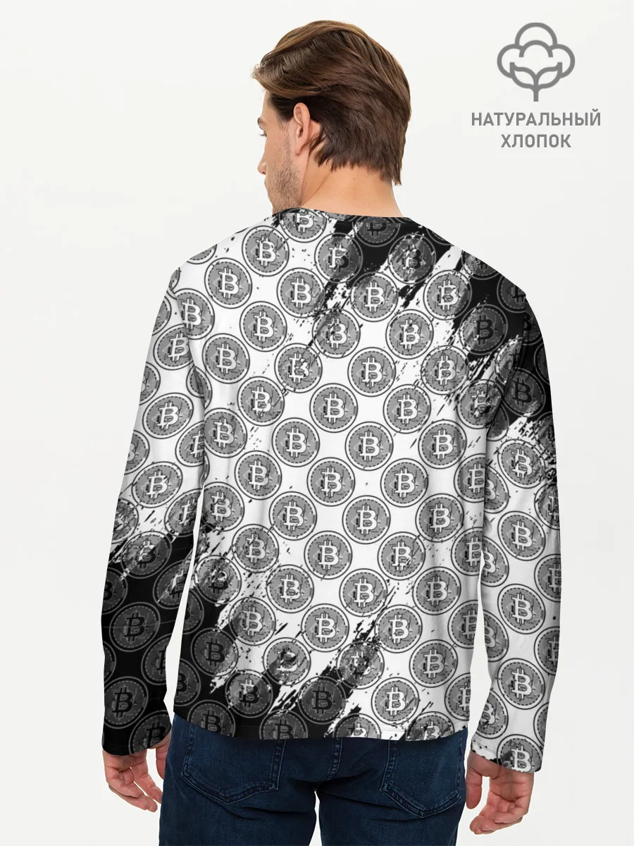 Мужской лонгслив базовый / Bitcoin