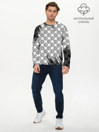 Мужской лонгслив базовый / Bitcoin