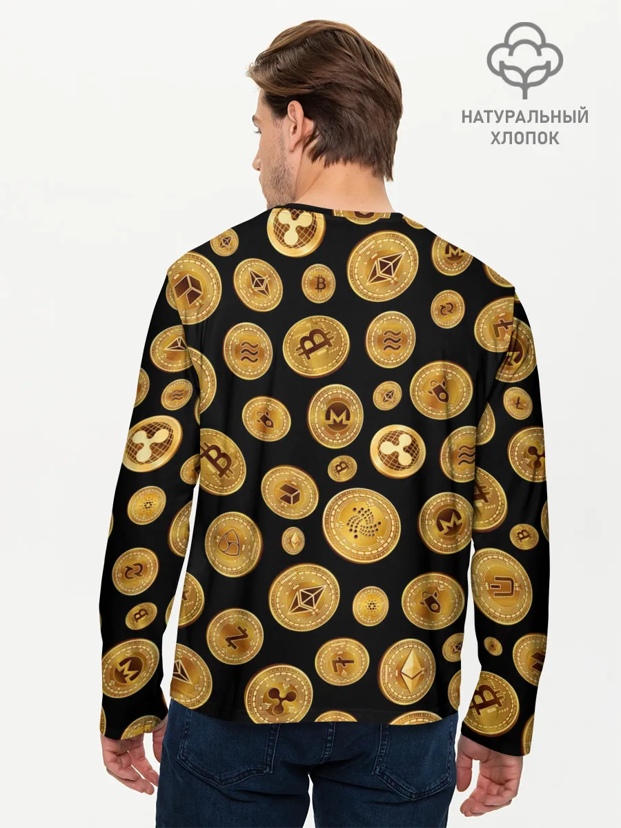 Мужской лонгслив базовый / CRYPTOCURRENCY | КРИПТОВАЛЮТА