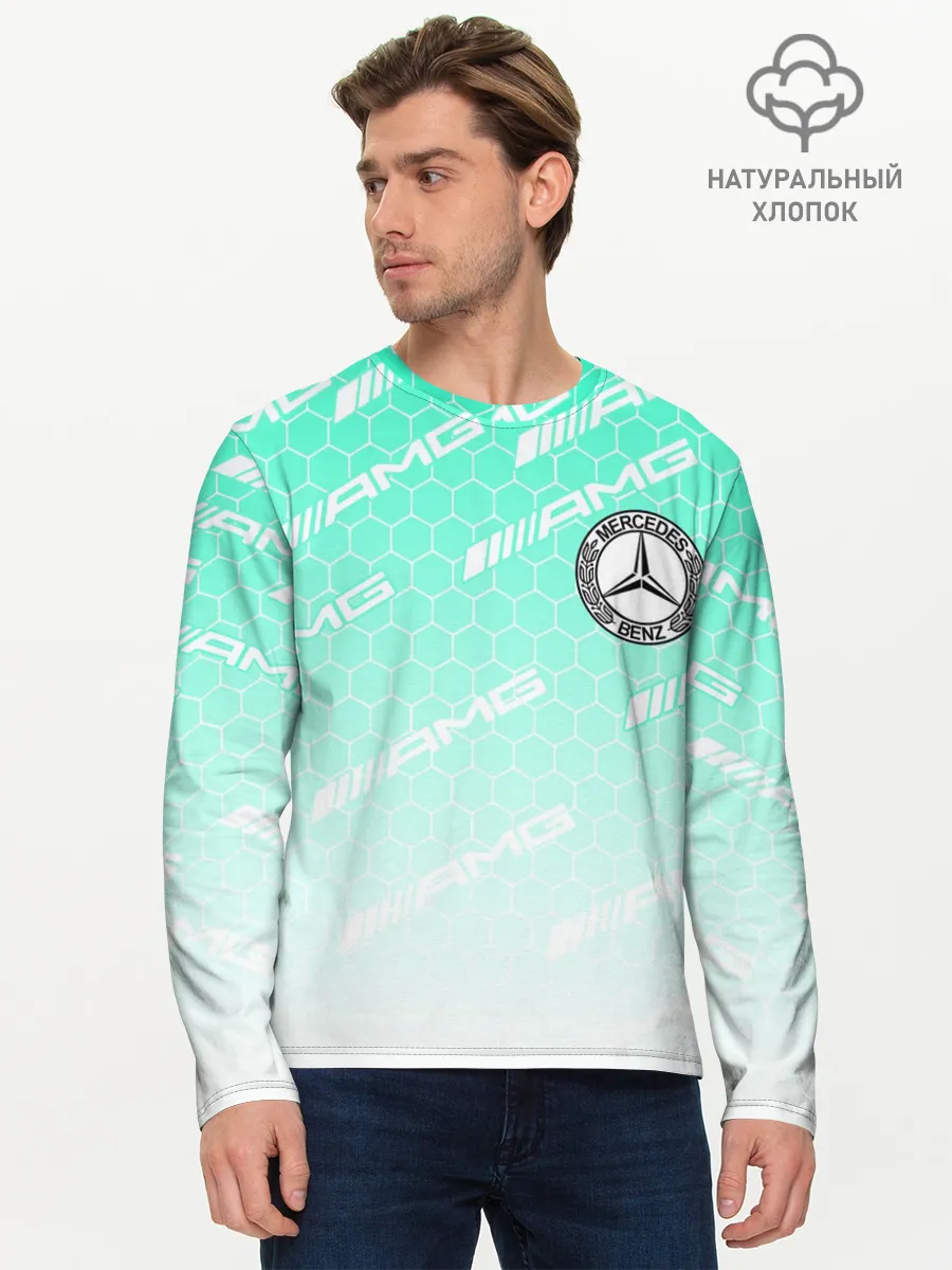 Мужской лонгслив базовый / MERCEDES BENZ AMG
