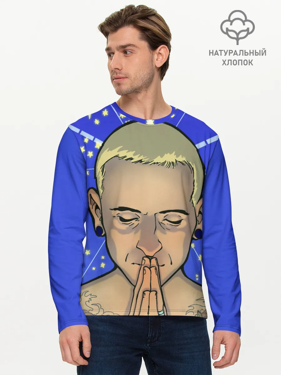 Мужской лонгслив базовый / Chester Bennington