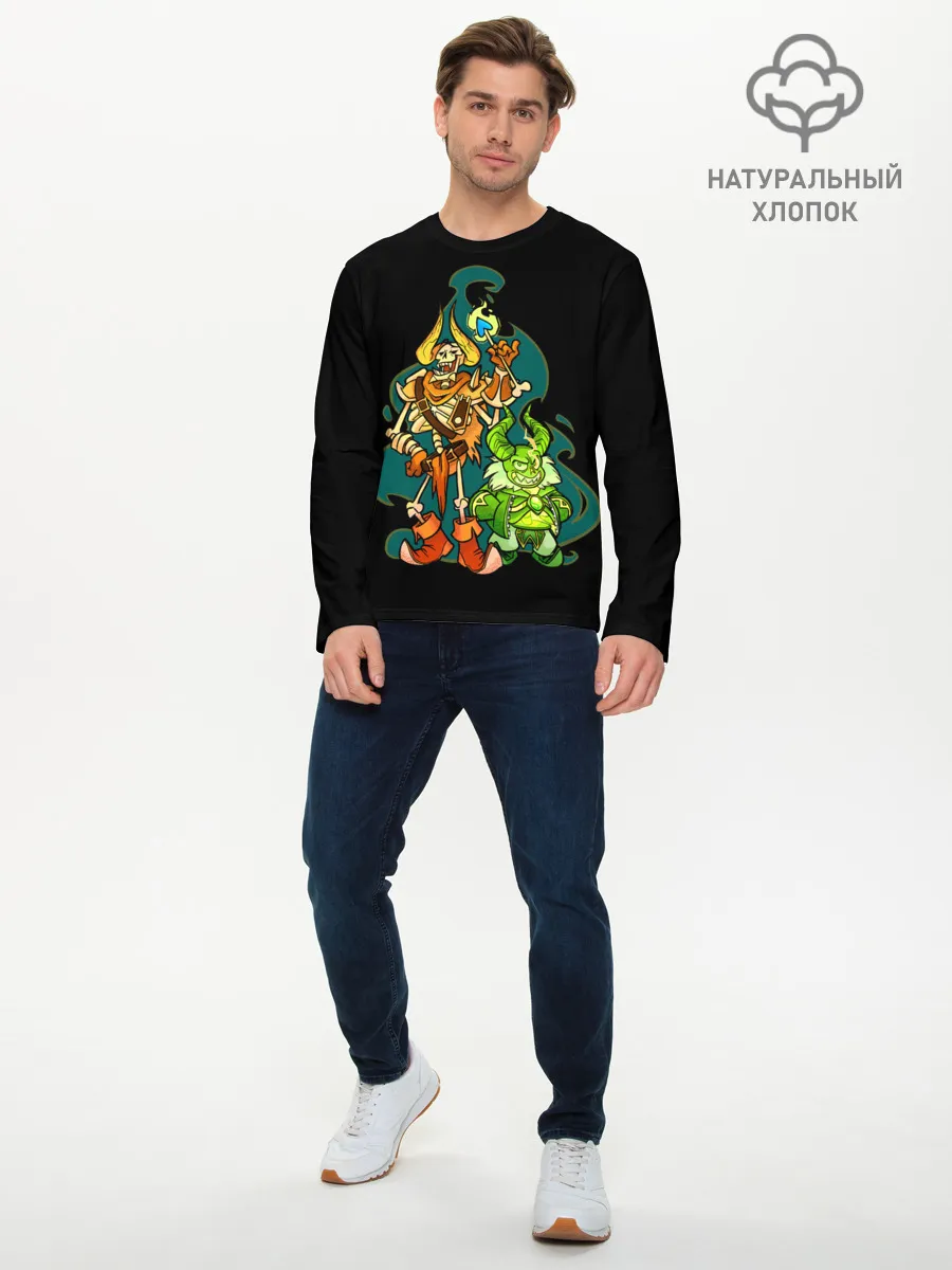 Мужской лонгслив базовый / Опасная парочка | Dota 2