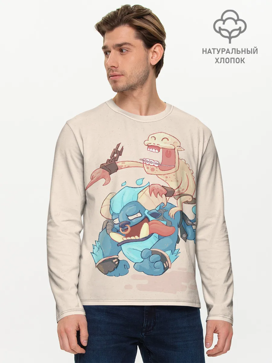 Мужской лонгслив базовый / Мы уже выехали | Dota 2