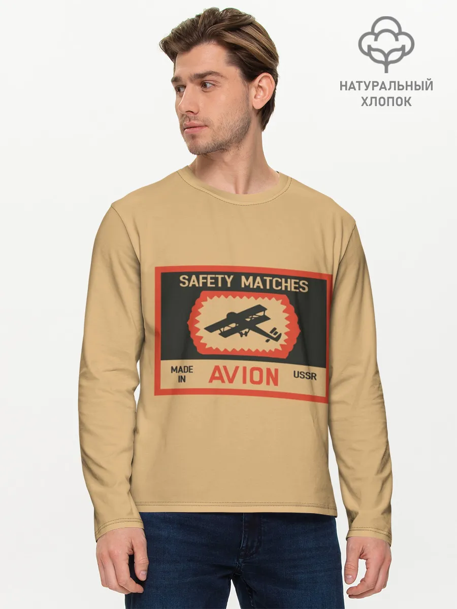 Мужской лонгслив базовый / Спички