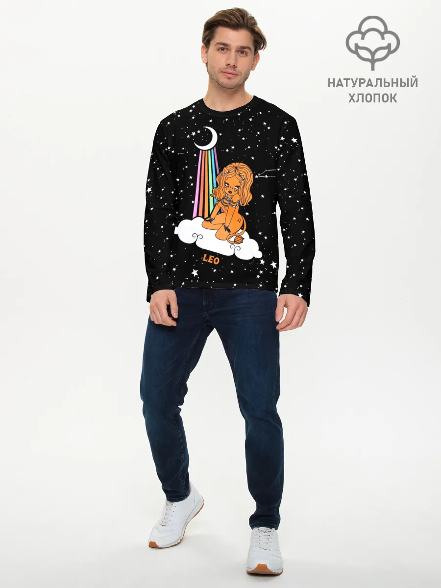 Мужской лонгслив базовый / Львица
