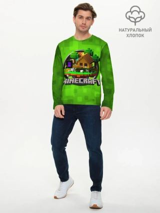 Мужской лонгслив базовый / Minecraft