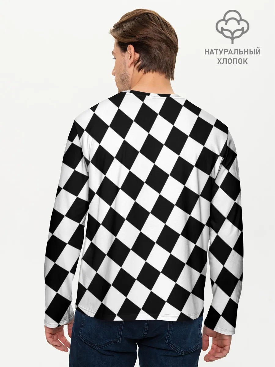 Мужской лонгслив базовый / Шахматы